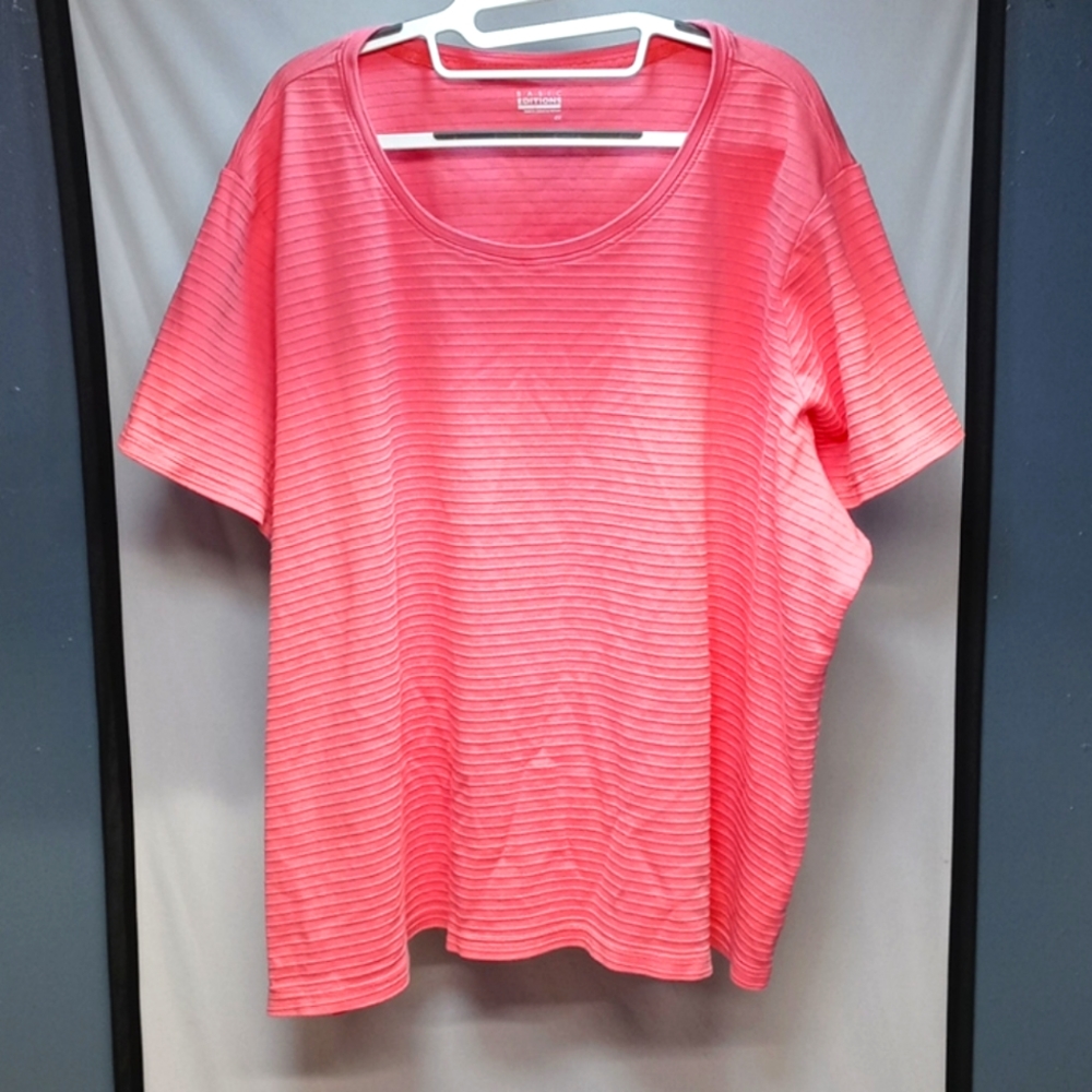 Dark peach ribbed tee